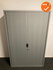 Roldeurkast Aspa - Zilvergrijs - 195x120x47cm - Zilvergrijs met grijze metalen deuren - B Keuze