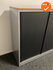 Roldeurkast - Ahrend - 110x120x45cm - grijs met zwarte roldeuren - Topblad naar keuze