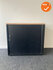 Roldeurkast - 74x80x48cm - Zwart met zwarte roldeuren - Inclusief beuken melamine topblad