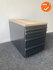 Ladeblok - 57x42x76cm - Zwart - 4 laden kunststof - topblad naar keuze