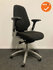 RH Logic 400 XL - Zwarte stoffering - Zilvergrijs voetkruis - Inclusief leren armleggers