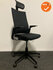 Ahrend 2020 bureaustoel - refurbished - zwarte stoffering - inclusief lendesteun - hoge rug - zwart voetkruis - inclusief hoofdsteun