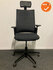Ahrend 2020 bureaustoel - refurbished - zwarte stoffering - inclusief lendesteun - hoge rug - zwart voetkruis - inclusief hoofdsteun