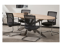 Mauforce Eclips vergadertafel - Stervoet - 220x110cm - Bladkleur naar keuze - Melamine - kleur onderstel naar keuze - 76cm hoogte