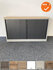 Roldeurkast - Ahrend - 74x120x45cm - Zilvergrijs - Met zwarte kunststof roldeuren - topblad naar keuze