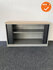 Roldeurkast - Ahrend - 74x120x45cm - Zilvergrijs - Met zwarte kunststof roldeuren - topblad naar keuze