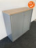 Roldeurkast - Ahrend - 140x120x45cm - Zilvergrijs met zilvergrijze kunststof roldeuren - Topblad naar keuze
