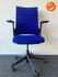 Ahrend 2020 bureaustoel - refurbished - donkerblauwe stoffering - inclusief lendesteun - hoge rug - zwart voetkruis