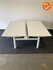 Sedus duo bureau zit-sta - 180x80cm - wit onderstel - met wit blad - witte poten
