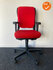 Ahrend 230 bureaustoel - refurbished - hoge rug - rode stoffering - kleur voetkruis naar keuze