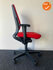 Ahrend 230 bureaustoel - refurbished - hoge rug - rode stoffering - kleur voetkruis naar keuze