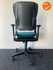 Ahrend 230 bureaustoel - refurbished - hoge rug - groene stoffering - kleur voetkruis naar keuze
