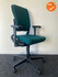 Ahrend 230 bureaustoel - refurbished - hoge rug - groene stoffering - kleur voetkruis naar keuze