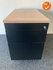 Ladeblok - 57x43x78cm - Zwart - 3 laden metaal - Wild peren topblad