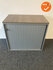 Roldeurkast - Ahrend - 74x80x45cm - Zilvergrijs met zilvergrijze deuren - Topblad naar keuze