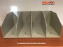 Opbergbak voor dossiers in archiefkasten 37x22x15cm - beige/wit