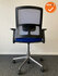 Ahrend 2020 bureaustoel - refurbished - bestaande blauwe stoffering - inclusief lendesteun - medium rug - chroom voetkruis