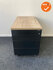Ladeblok - 57x42x76cm - Zwart - 4 lades - Zwart metalen front - topblad naar keuze