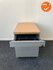 Ladeblok - 57x42x76cm - Zilvergrijs - 4 lades - zilvergrijs metalen front - topblad naar keuze