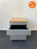 Ladeblok - 57x42x76cm - Zilvergrijs - 4 lades - zilvergrijs metalen front - topblad naar keuze