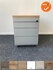 Ladeblok - 57x42x76cm - Zilvergrijs - 4 lades - zilvergrijs metalen front - topblad naar keuze
