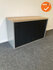 Roldeurkast - Ahrend - 74x120x45cm - Zilvergrijs met zwarte roldeuren - Topblad naar keuze