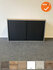 Roldeurkast - Ahrend - 74x120x45cm - Zilvergrijs met zwarte roldeuren - Topblad naar keuze
