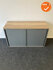 Roldeurkast - Ahrend - 74x120x45cm - Zilvergrijs met grijze roldeuren - Topblad naar keuze
