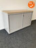 Roldeurkast - Ahrend - 74x120x45cm - oudgrijs met grijze roldeuren - Topblad naar keuze