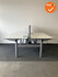Ahrend 500 - duo electrisch verstelbaar bureau - Zit/Sta - 160x80cm - zilvergrijs onderstel - Wit trespa blad - inclusief akoestisch scherm