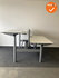 Ahrend 500 - duo electrisch verstelbaar bureau - Zit/Sta - 160x80cm - zilvergrijs onderstel - Wit trespa blad - inclusief akoestisch scherm