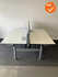 Ahrend 500 - duo electrisch verstelbaar bureau - Zit/Sta - 160x80cm - zilvergrijs onderstel - Wit trespa blad - inclusief akoestisch scherm
