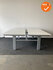 Duo slinger verstelbaar bureau - 180x80cm - zilvergrijs onderstel - Wit blad