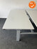 Duo slinger verstelbaar bureau - 180x80cm - zilvergrijs onderstel - Wit blad