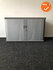 Gispen Roldeurkast - B-Keuze - 74x120x45cm - Zilvergrijs met zilvergrijze roldeuren - inclusief 1 legbord