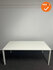 Vergadertafel - 4-poots - 200x100cm - met wit onderstel - inclusief wit melamine blad
