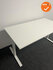 Bureau Basic- Handmatig verstelbaar - 180x80cm - Wit onderstel - Wit houten blad