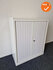 Roldeurkast - 110x100x45cm -Wit met wit roldeuren - Wit topblad