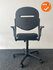 Ahrend 220 bureaustoel - 2D - Bestaande blauwe rugleuning met zwart gestoffeerde zitting - Zwart voetkruis - Medium rug