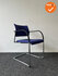 Vergaderstoel - EMO - Paarse stoffering - Chroom frame - stapelbaar