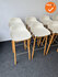 Form Barkruk - Normann Copenhagen - Witte zitting - Houten onderstel