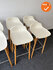 Form Barkruk - Normann Copenhagen - Witte zitting - Houten onderstel