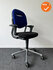 Ahrend 220 bureaustoel - 2D - bestaande donkerblauw gestoffeerde rug en zwarte zitting - chroom voetkruis