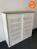 Ahrend schuifdeurkast - akoestisch - 120x120x45cm - wit
