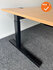 Complete Rohde&Grahl verstelbaar slinger werkplek - zwart frame - Beuken bovenblad - Inclusief ladeblok