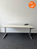 Ahrend Balance slingerverstelbaar bureau - met zilvergrijs onderstel - wit blad - 160x80 - Inclusief stekkerblok