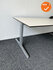 Ahrend Balance slingerverstelbaar bureau - met zilvergrijs onderstel - wit blad - 160x80 - Inclusief stekkerblok