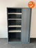 Roldeurkast - RB - 195x125x50cm - Antracietgrijs met antracietgrijze metalen deuren