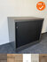 Roldeurkast - Ahrend - 74x80x45cm - antracietgrijs met zwarte roldeuren - Topblad naar keuze