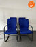 Ahrend 230 - Set van 4 stuks - Blauw stoffering - Zwart frame - inclusief gestoffeerde rug